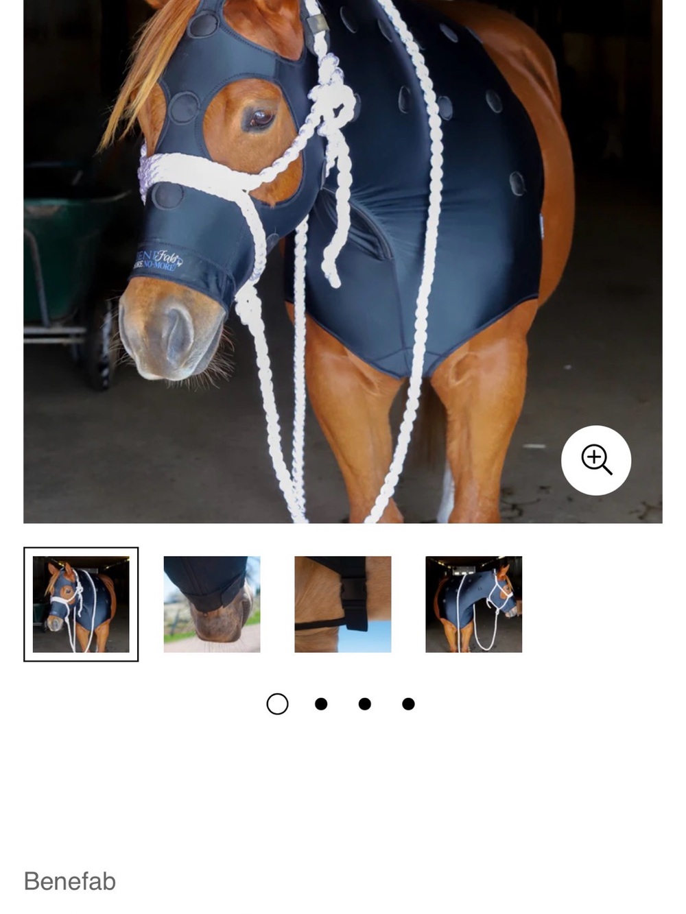Black Equine Recovery Hood with Neck Coverage